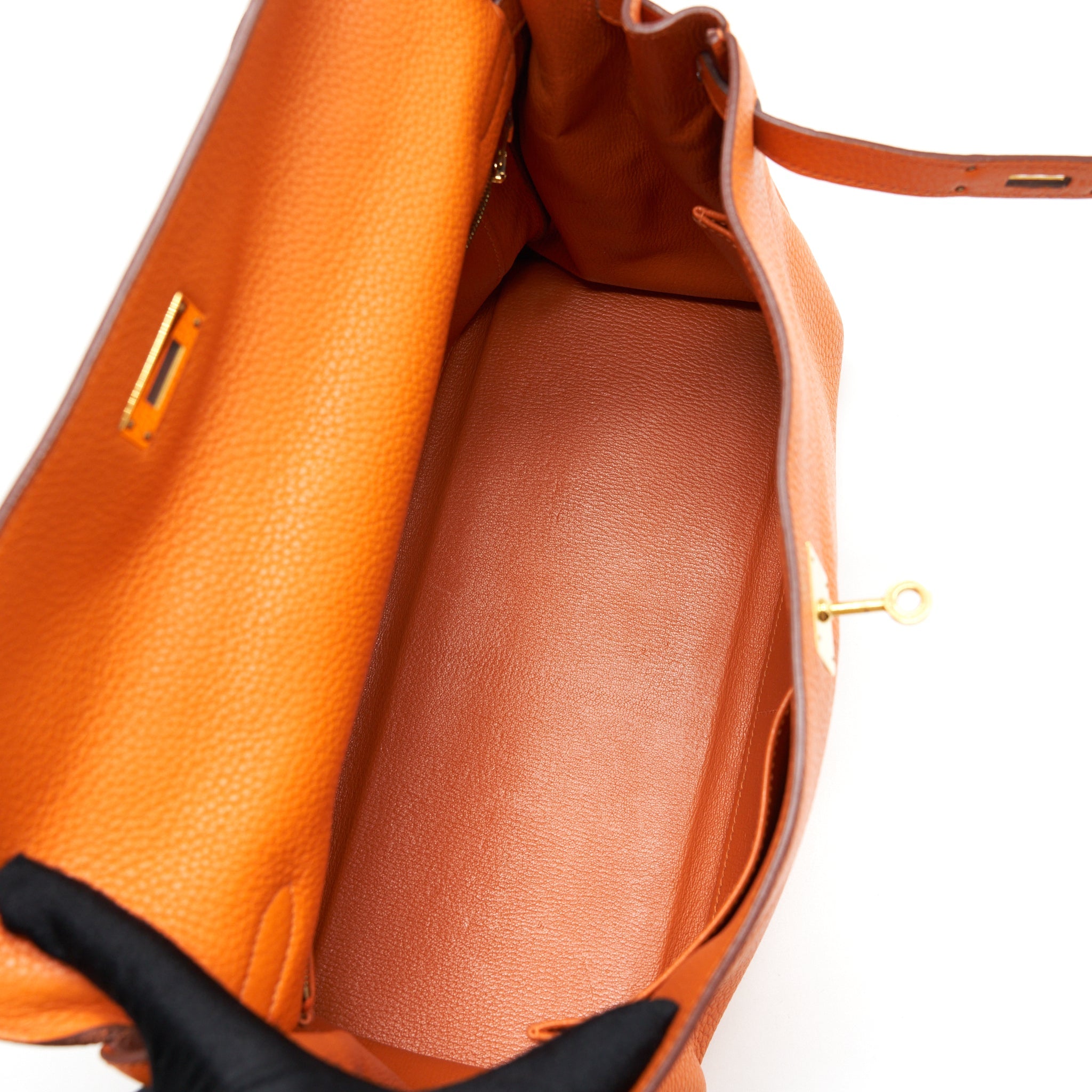 HERMES KELLY 35 CLEMENCE ORANGE GHW