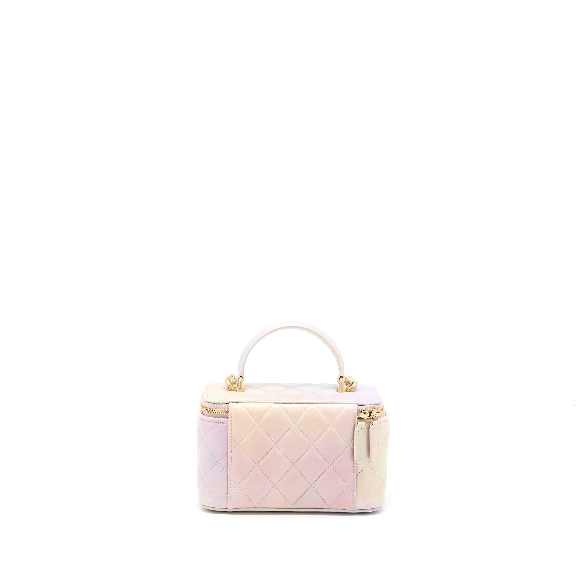 CHANEL 22P TOP HANDLE LONG VANITY CASE LAMBSKIN MULTICOLOUR GHW