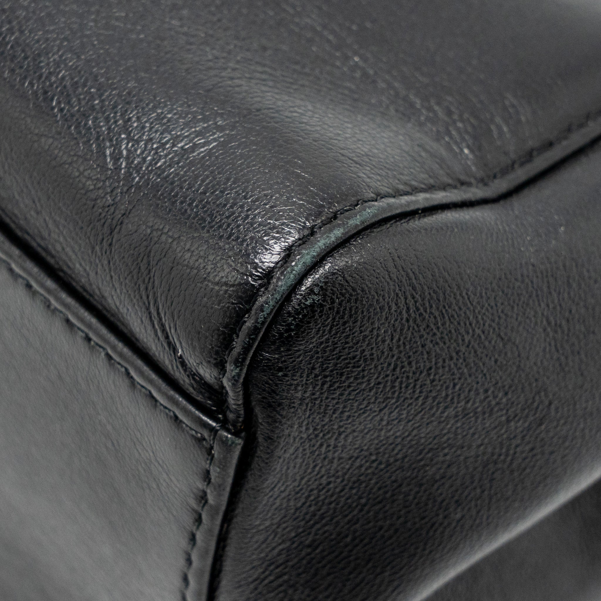 FENDI MINI PEEKABOO LAMBSKIN BLACK GHW