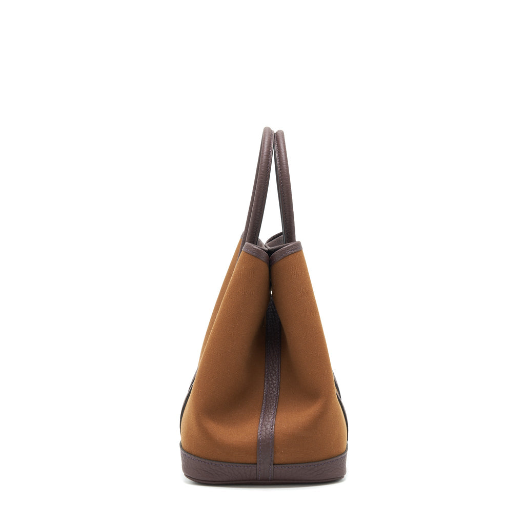 HERMES GARDEN PARTY 30 VERSO BAG, ALEZAN / BLUE OUTREMER/ ROUGE SELLIER