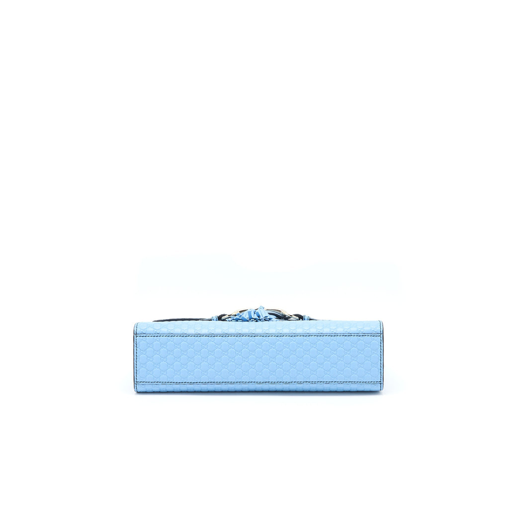 GUCCI EMILY CHAIN SHOULDER BAG CALFSKIN LIGHT BLUE SHW