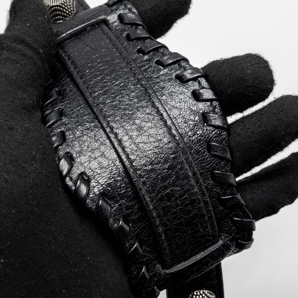 BALENCIAGA LE CARGOLE SMALL SHOULDER BAG LAMBSKIN BLACK SHW