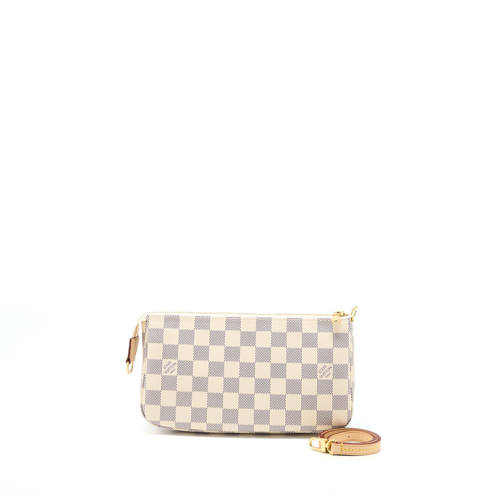 LOUIS VUITTON POCHETTE ACCESSORIES DAMIER AZUR CANVAS GHW (NEW VERSION)