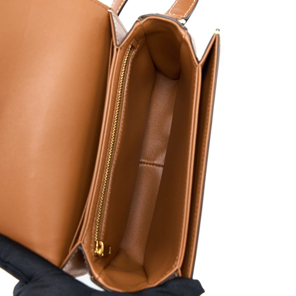 CELINE TEEN TRIOMPHE BAG IN TRIOMPHE CANVAS AND CALFSKIN GHW