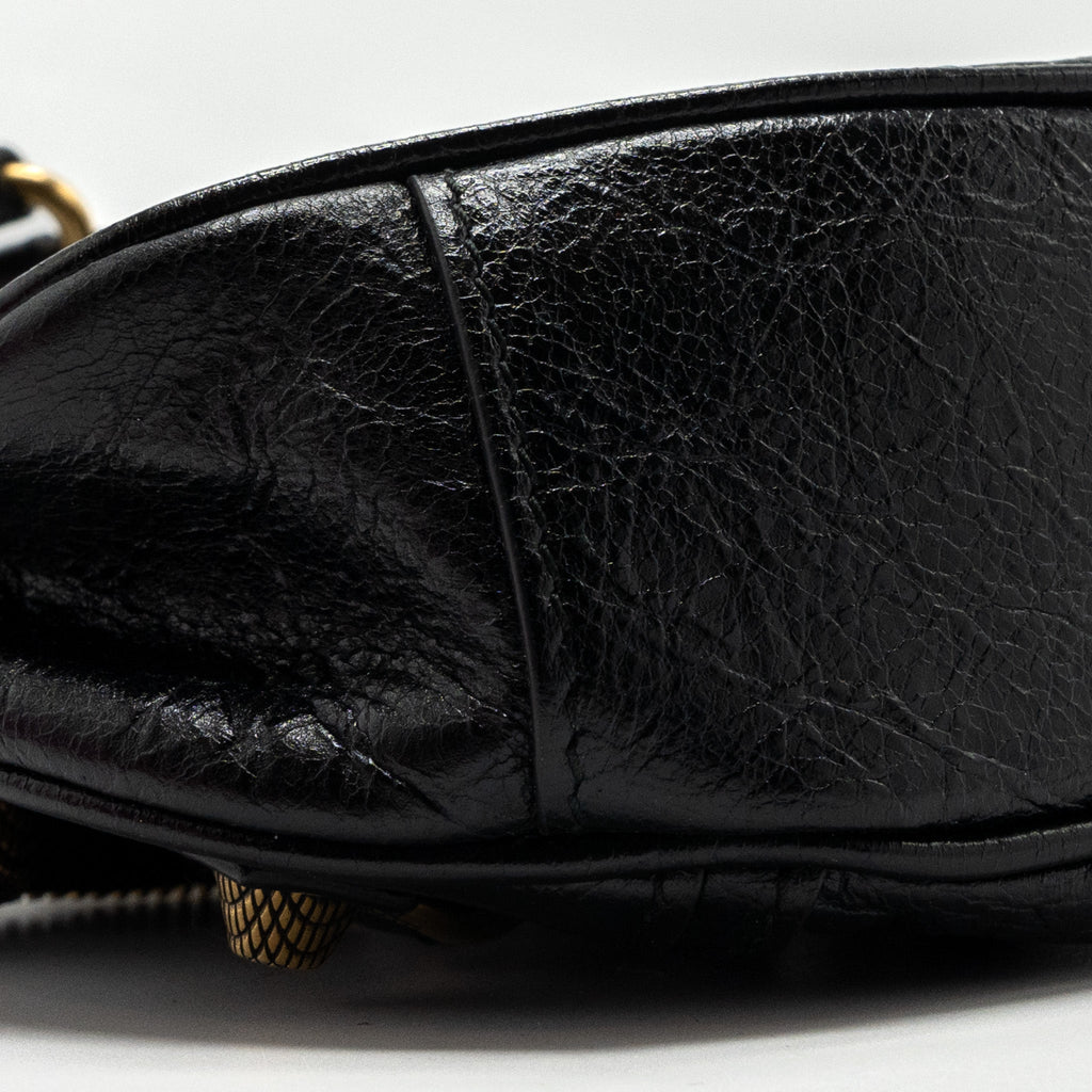 BALENCIAGA LE CAGOLE XS LAMBSKIN BLACK GHW