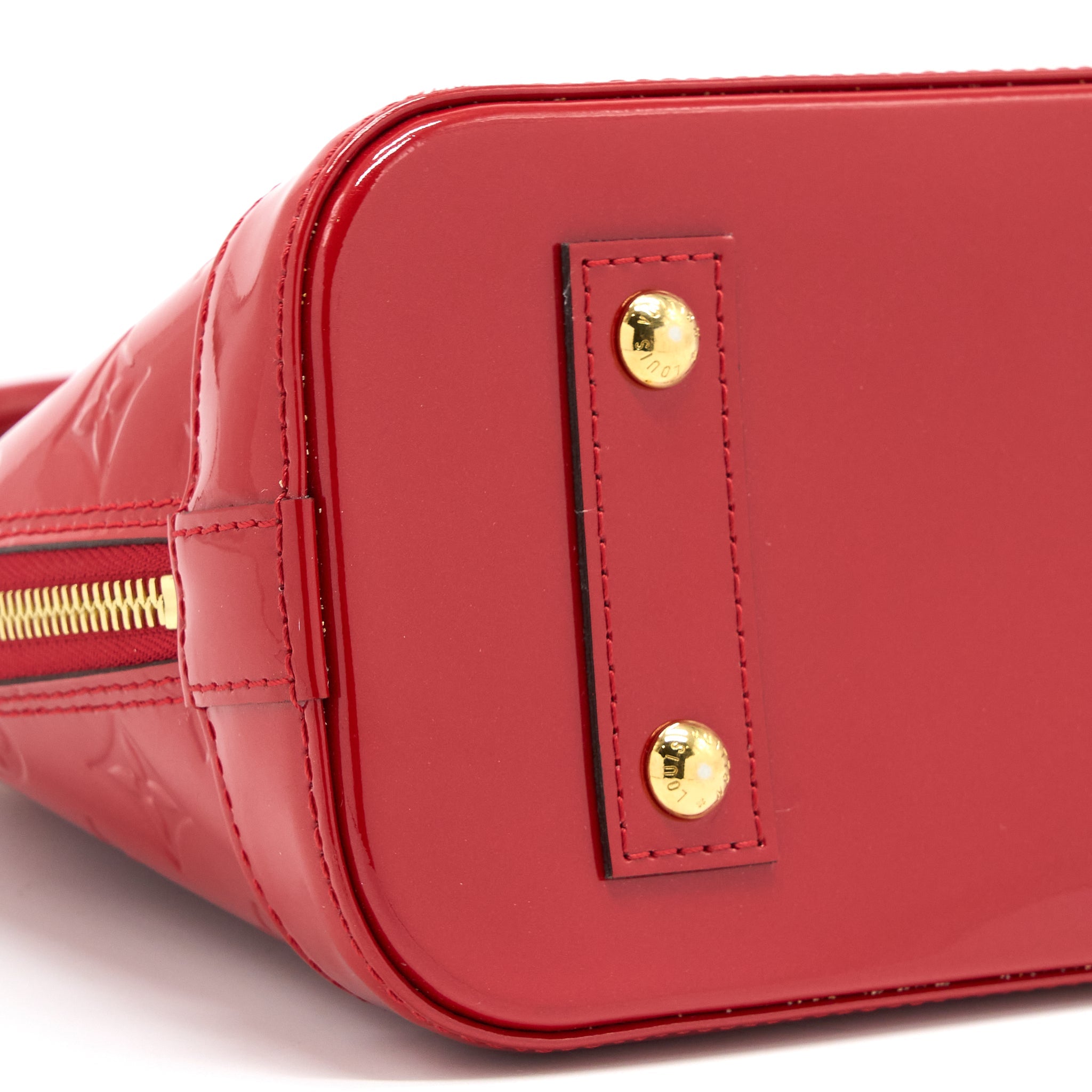 LOUIS VUITTON ALMA BB VERNIS RED GHW