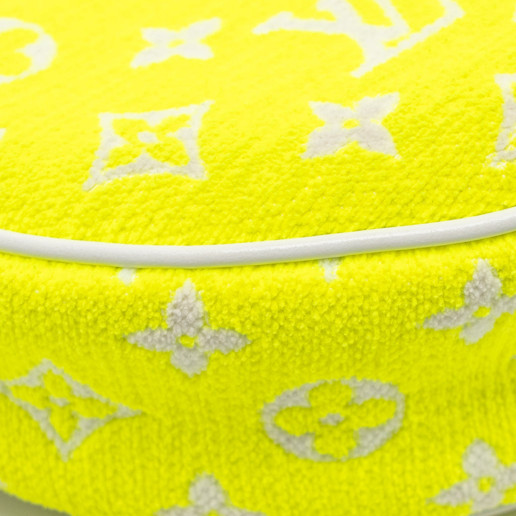 LOUIS VUITTON LOOP PM HALF-MOON BAGUETTE JACQUARD MONOGRAM YELLOW/WHITE GHW