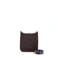 HERMES MINI EVELYNE CLEMENCE ROUGH H GHW WITH MULTICOLOUR STRAP