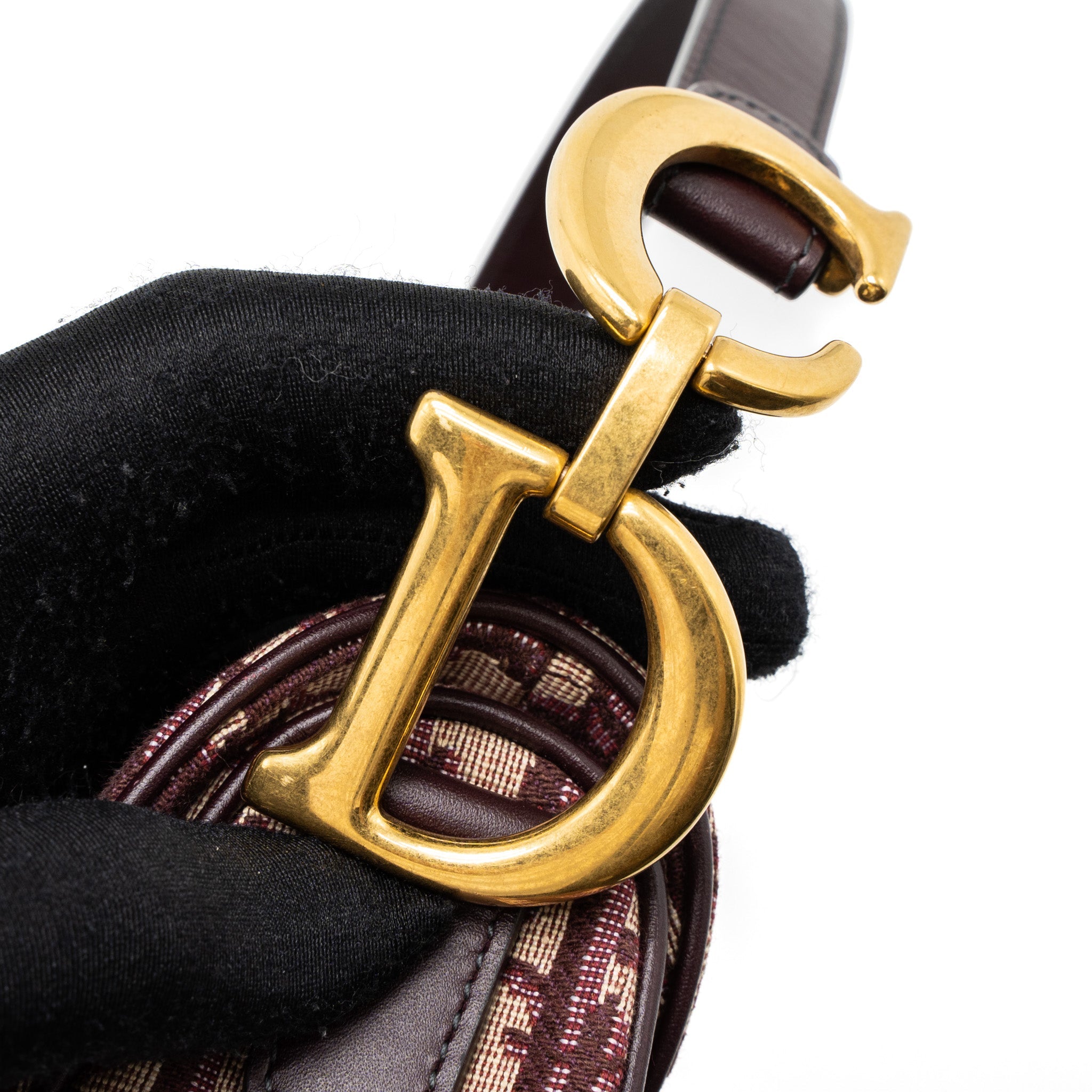 DIOR SADDLE BAG RED OBLIQUE EMBROIDERY GHW