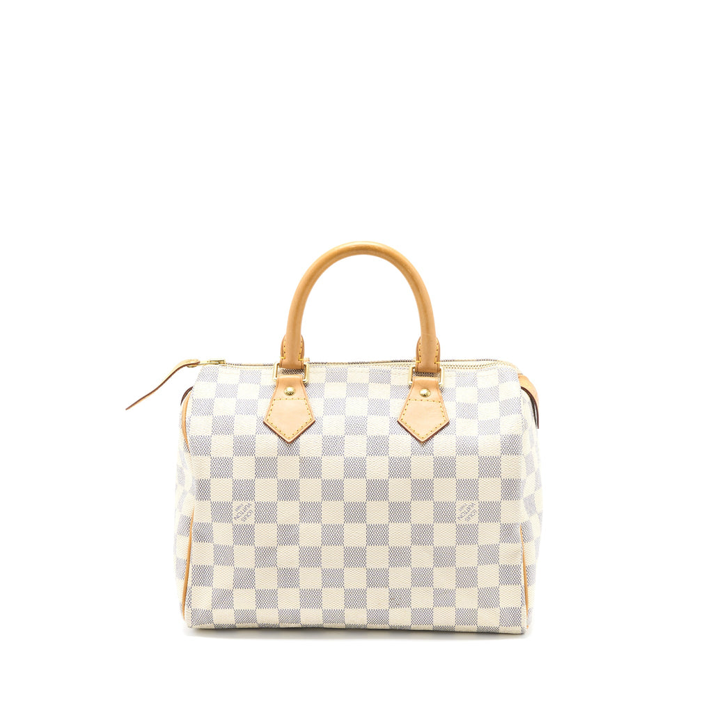 LOUIS VUITTON SPEEDY 25 DAMIER AZUR CANVAS GHW