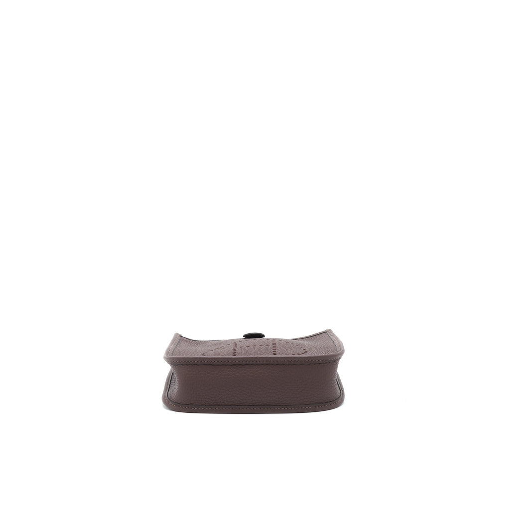 HERMES MINI EVELYNE CLEMENCE ROUGH H GHW WITH MULTICOLOUR STRAP
