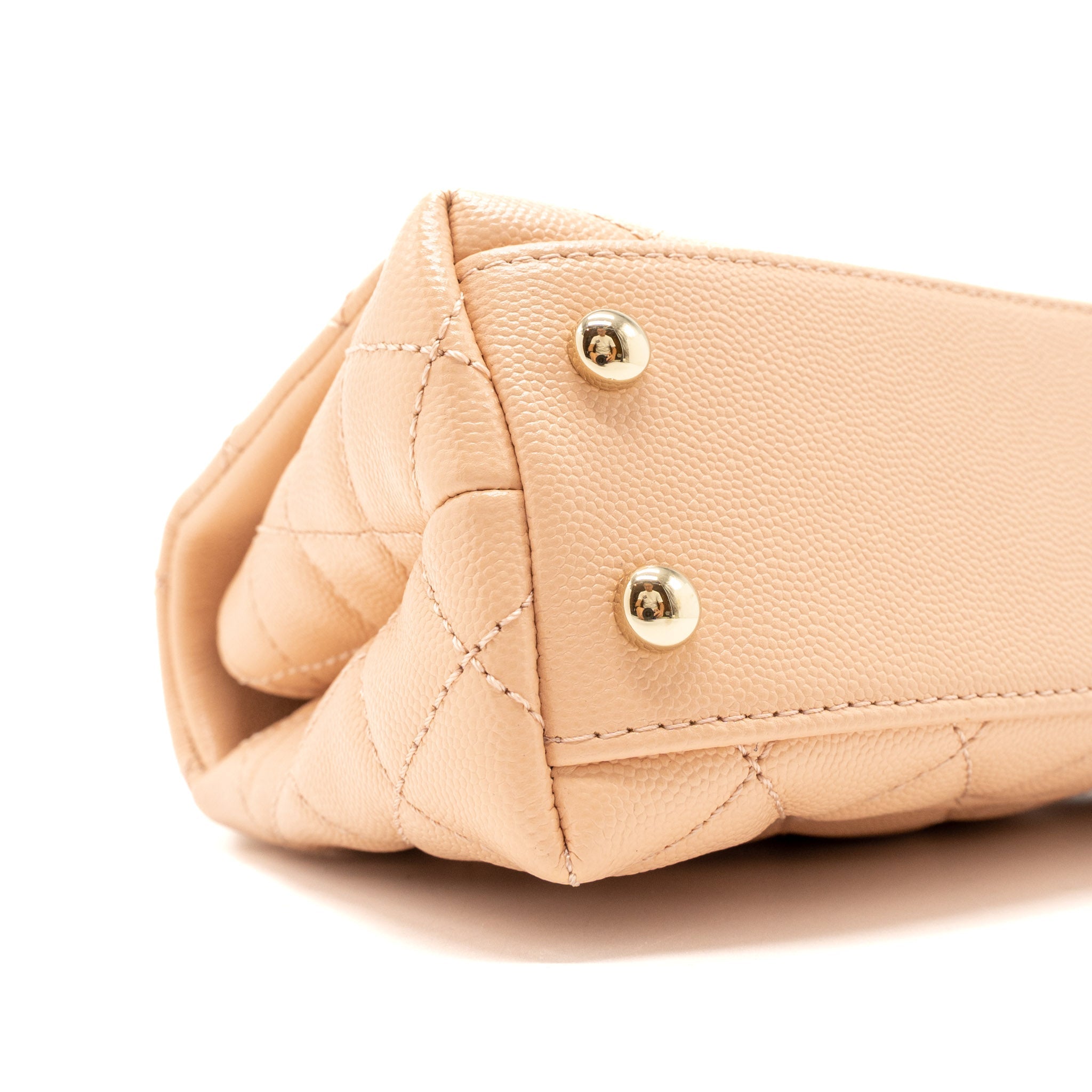 CHANEL MINI COCO HANDLE BAG CAVIAR LIGHT PINK LGHW