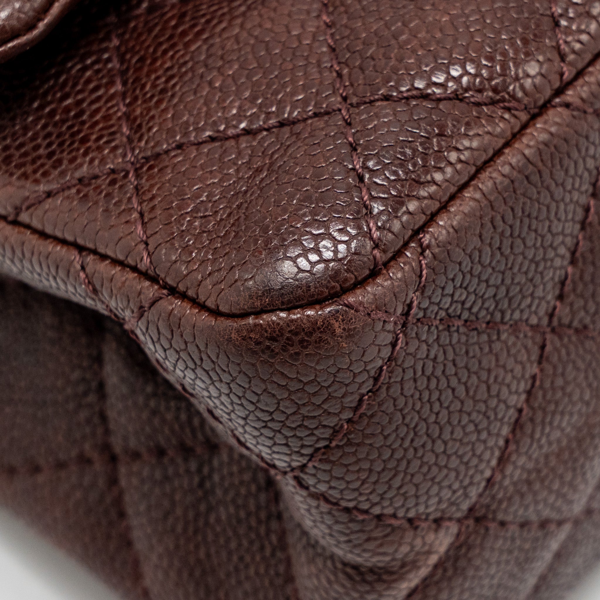 CHANEL SMALL 2.55 REISSUE DOUBLE FLAP BAG SHINY GRAINED CALFSKIN BURGUNDY SHW