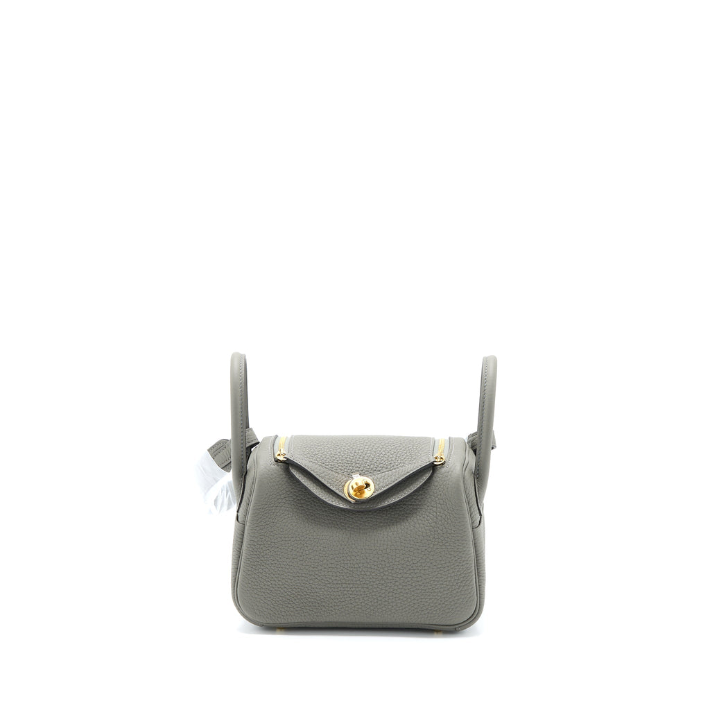 HERMES MINI LINDY CLEMENCE 0L GRIS MEYER GHW