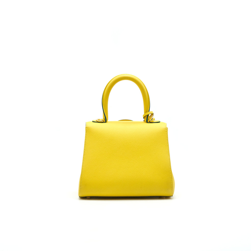 DELVAUX MINI BRILLIANT BAG IN YELLOW WITH RGHW