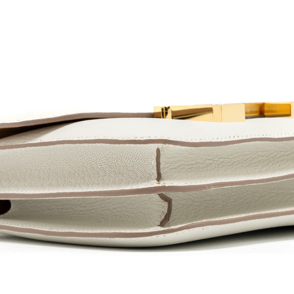 HERMES MINI CONSTANCE CHÈVRE MYSORE MUSHROOM/BISCUIT GHW