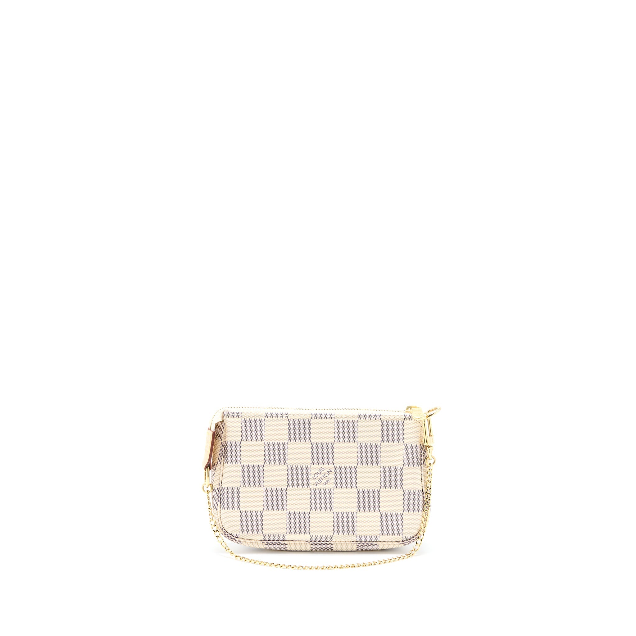 LOUIS VUITTON MINI POCHETTE ACCESSORIES DAMIER AZUR CANVAS GHW