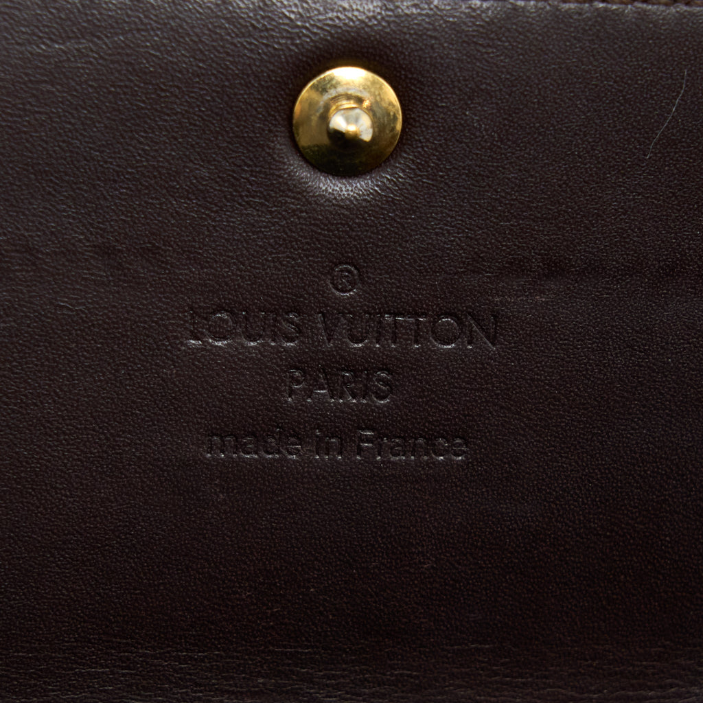 LOUIS VUITTON SARAH LONG WALLET VERNIS AMARANTE GHW