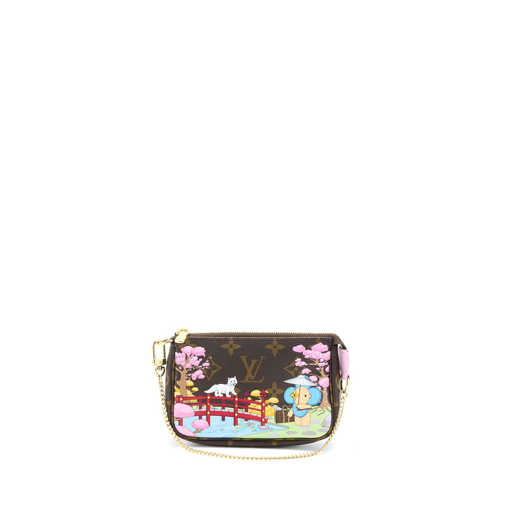 LOUIS VUITTON MINI POCHETTE ACCESSORIES LIMITED VIVIENNE HOLIDAYS JAPAN MONOGRAM CANVAS GHW