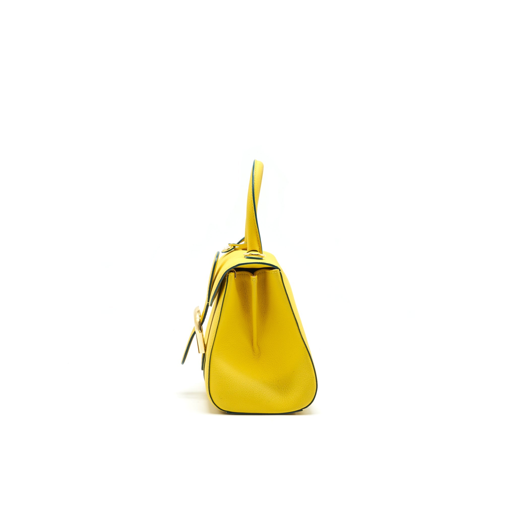 DELVAUX MINI BRILLIANT BAG IN YELLOW WITH RGHW