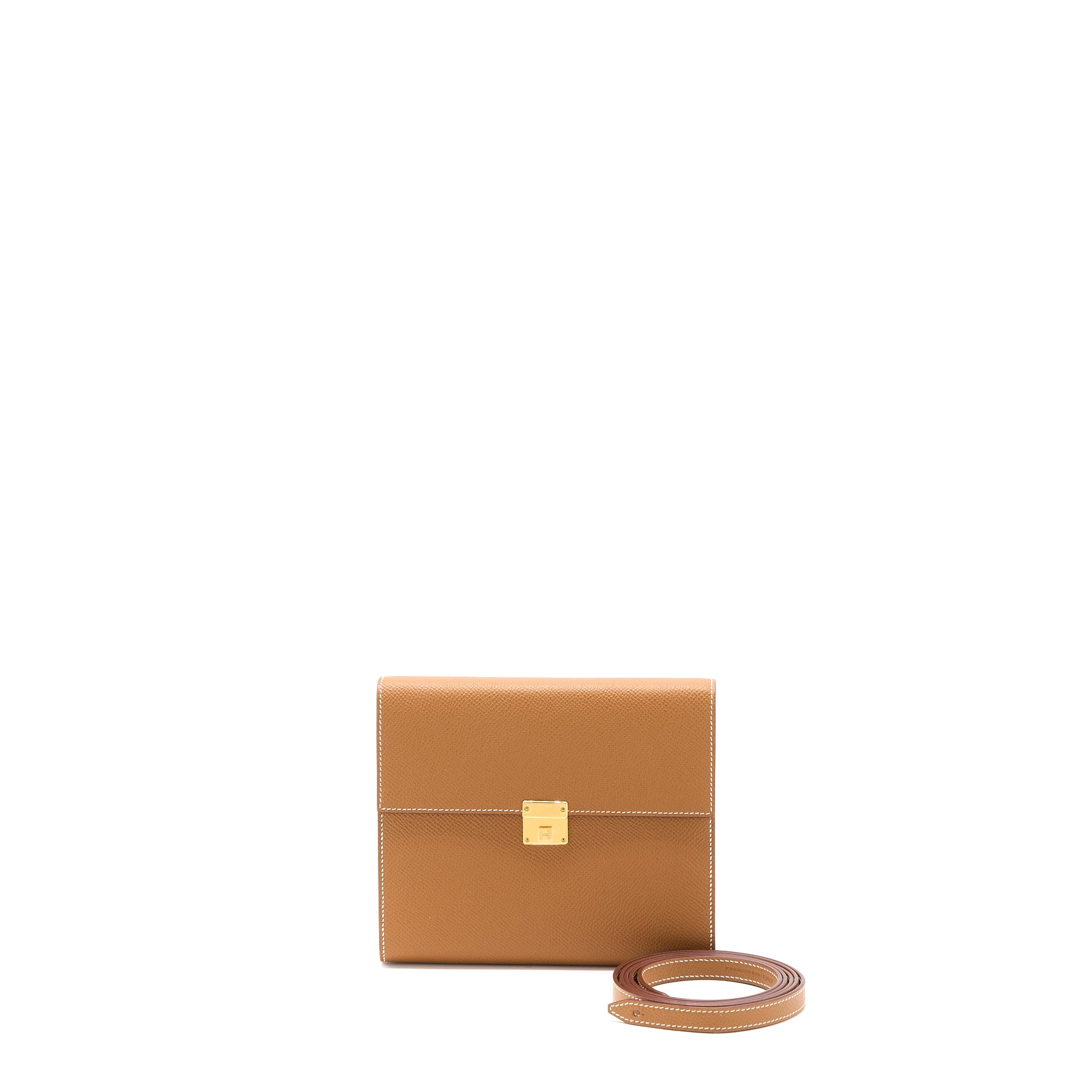 HERMES CLIC 16 WALLET EPSOM GOLD GHW