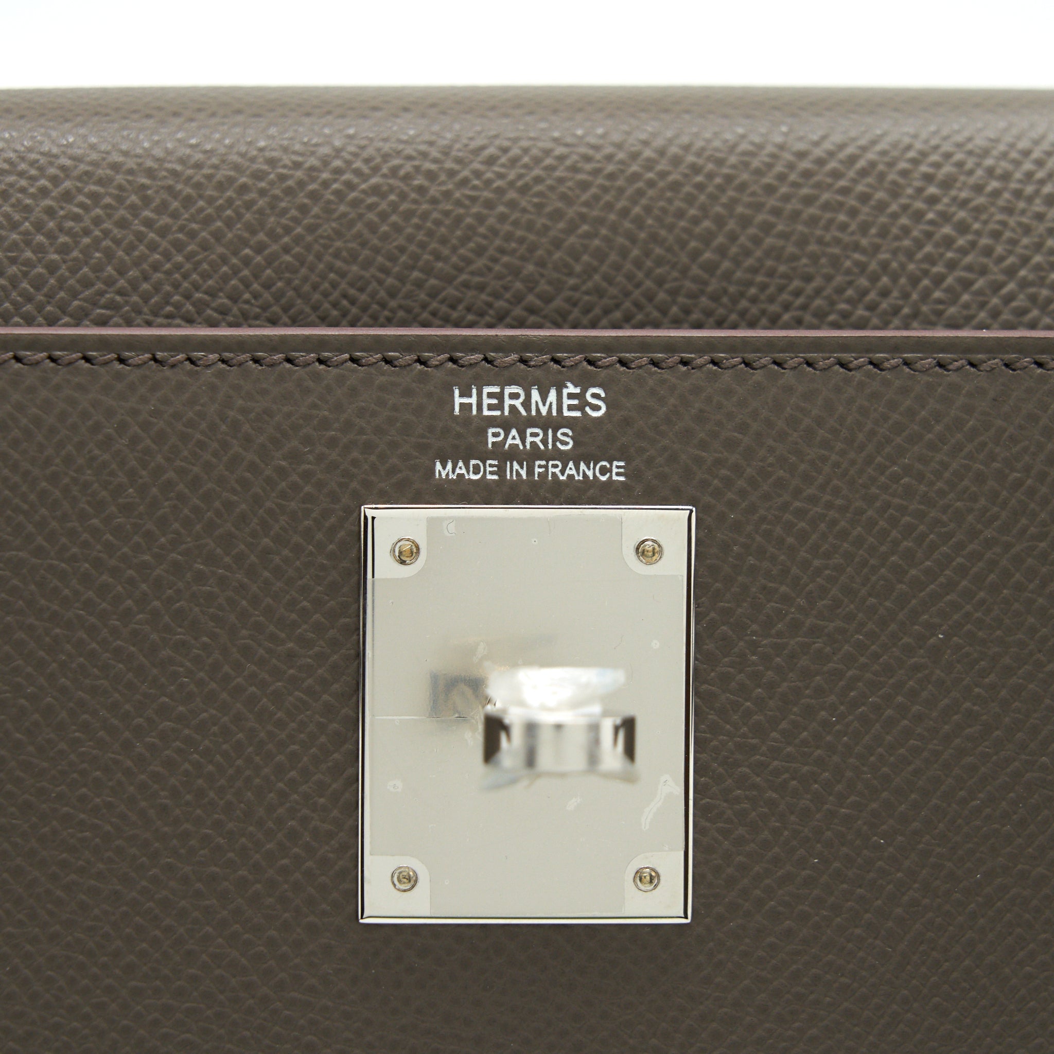 HERMES KELLY 28 EPSOM GRIS ETAIN SHW