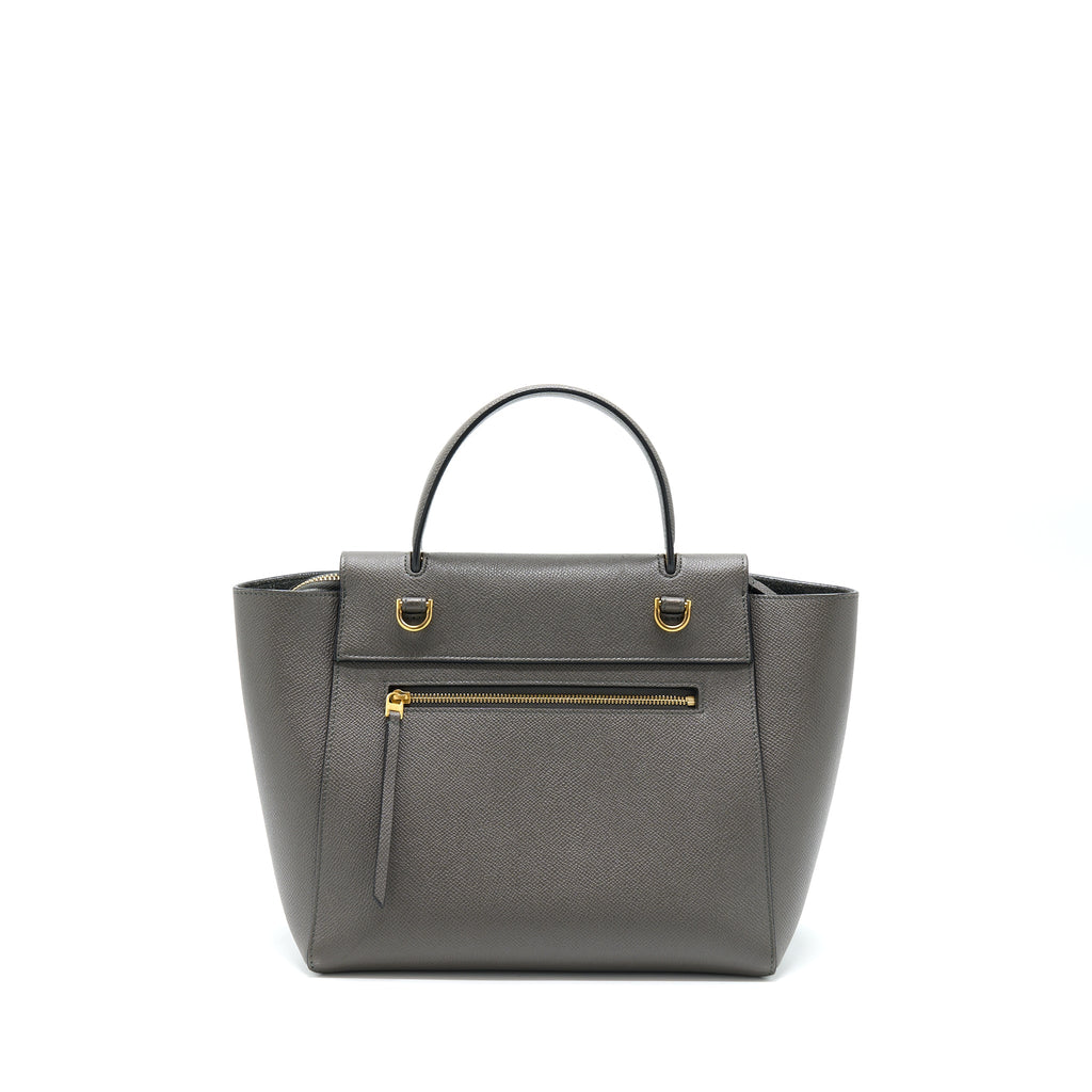 CELINE BELT BAG GRAINED CALFSKIN GREY GHW