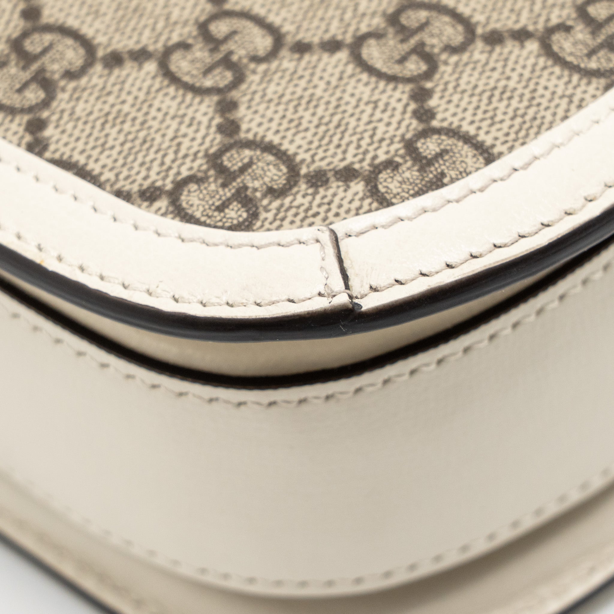 GUCCI HORSEBIT 1955 SHOULDER BAG GG SUPREME CANVAS/LEATHER BEIGE/WHITE GHW
