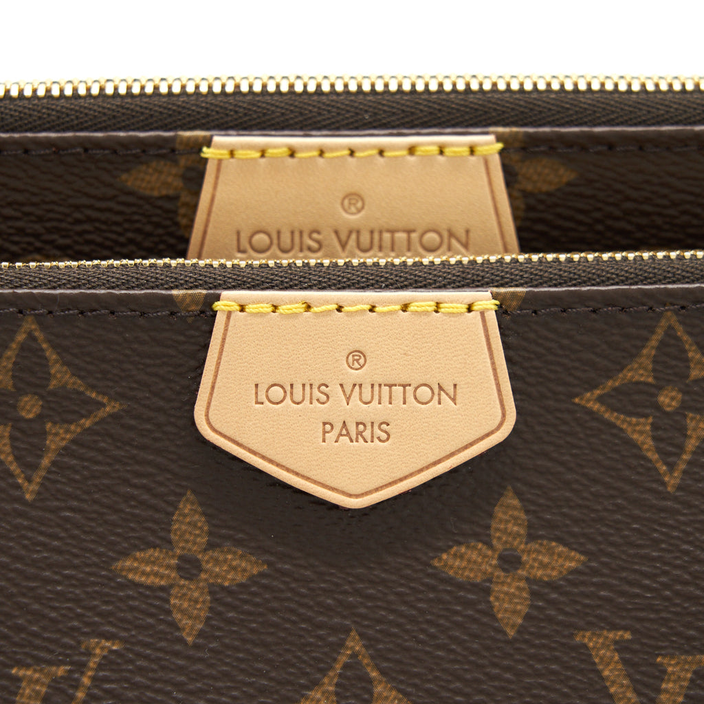 LOUIS VUITTON MULTI POCHETTE ACCESSORIES MONOGRAM CANVAS WITH ROSE CLAIR STRAP GHW