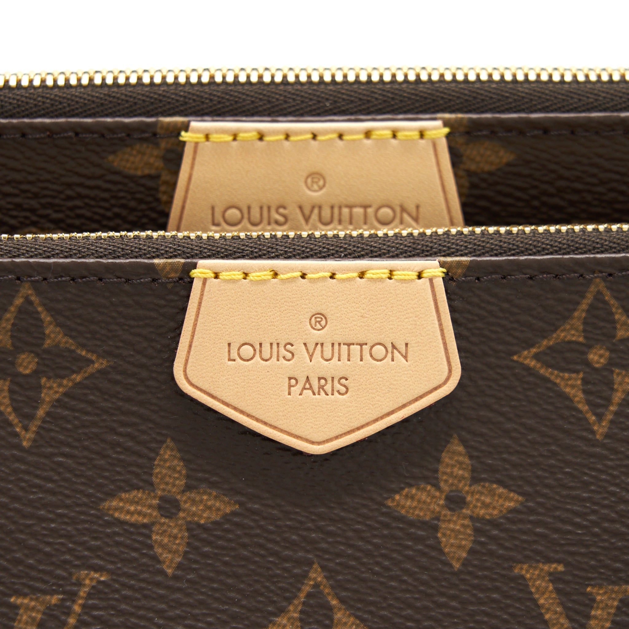 LOUIS VUITTON MULTI POCHETTE ACCESSORIES MONOGRAM CANVAS WITH ROSE CLAIR STRAP GHW