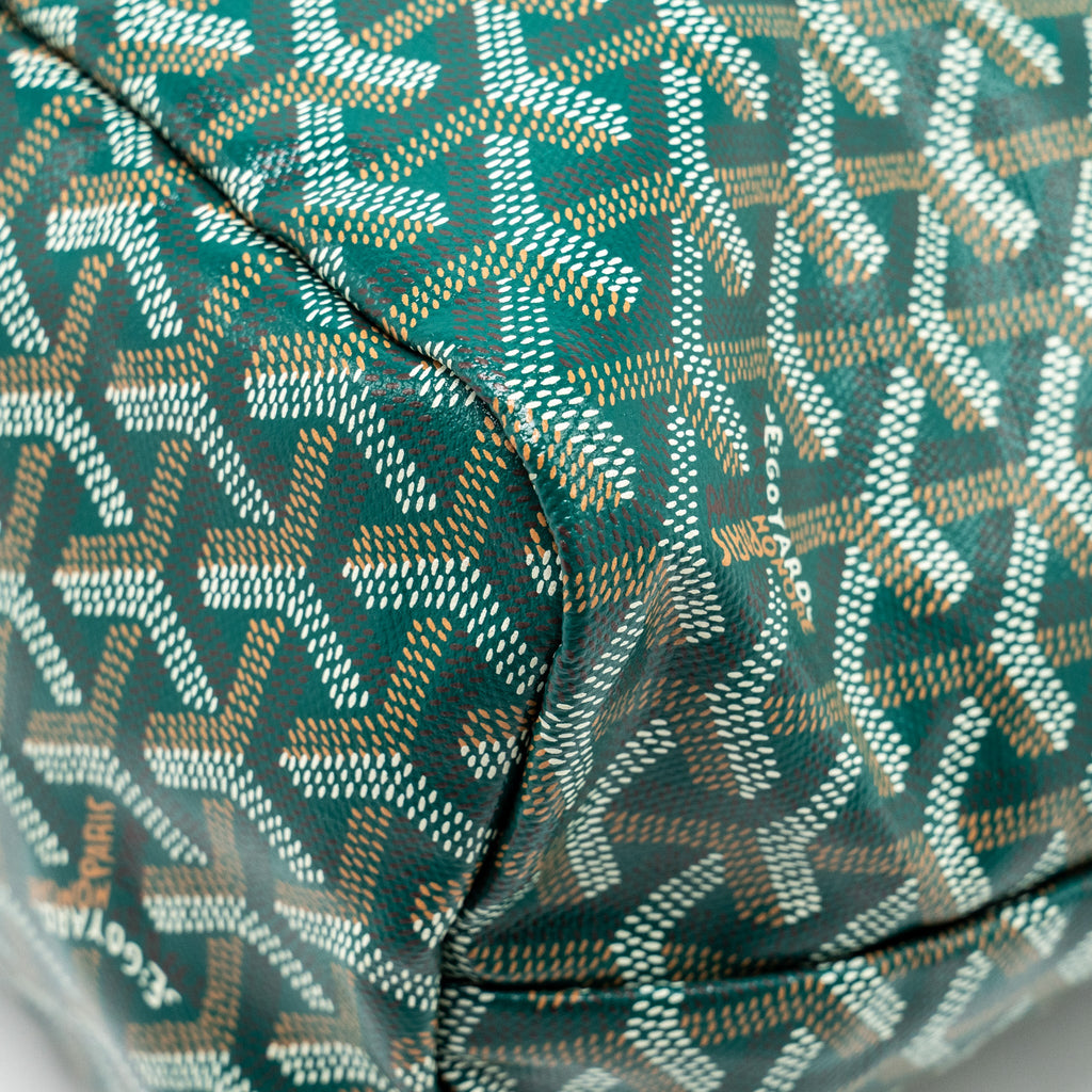 GOYARD BOHEME HOBO BAG GOYARDLINE CANVAS / CALFSKIN GREEN SHW
