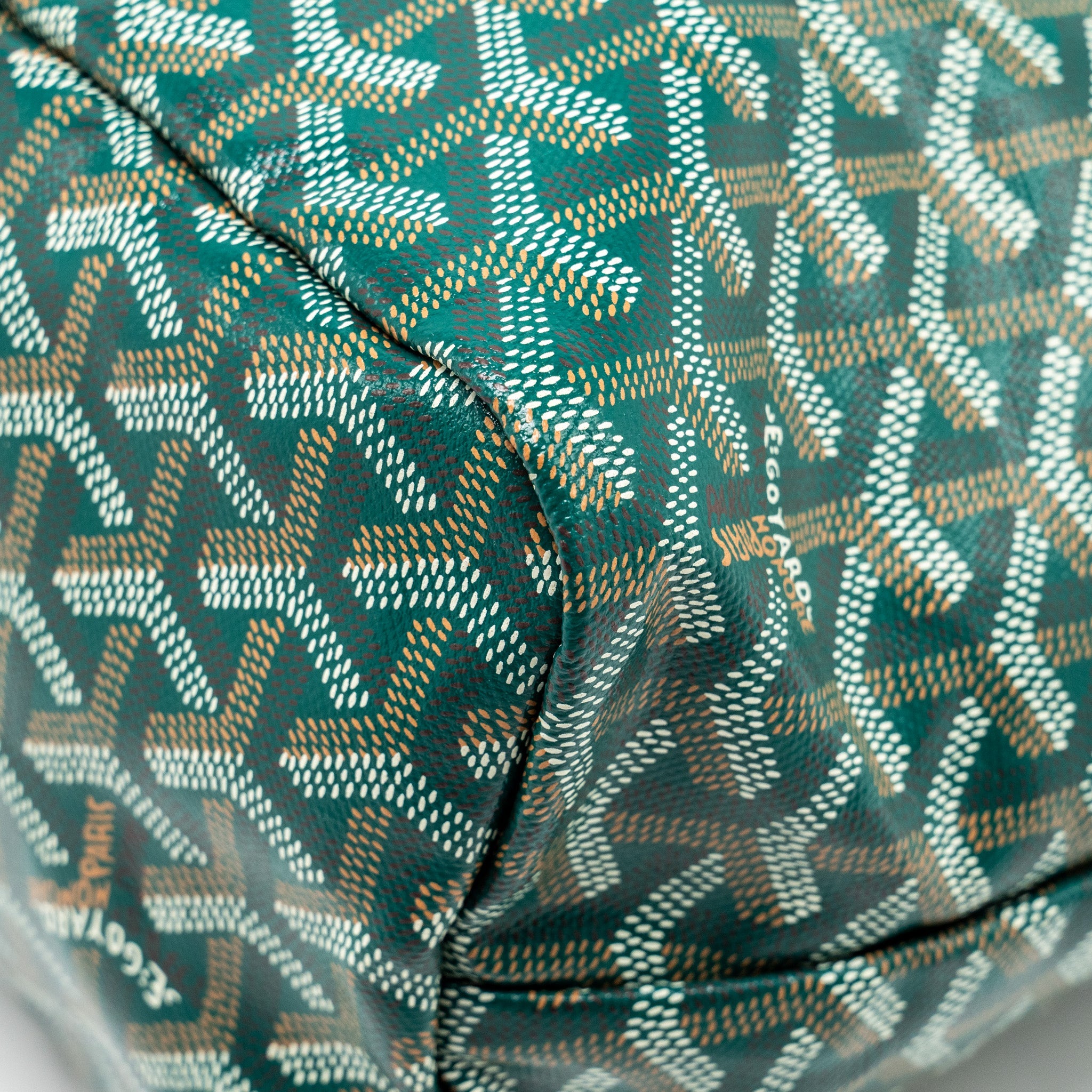 GOYARD BOHEME HOBO BAG GOYARDLINE CANVAS / CALFSKIN GREEN SHW