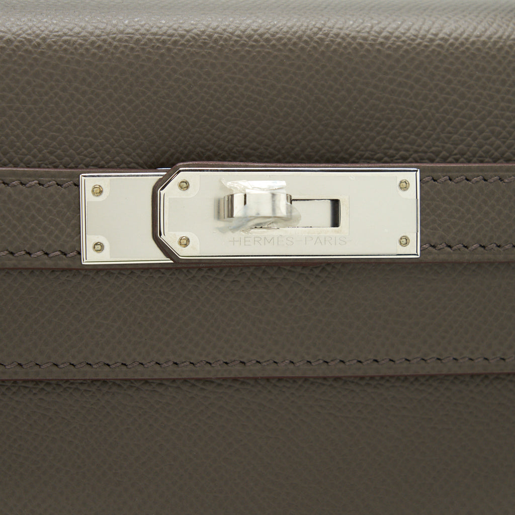 HERMES KELLY 28 EPSOM GRIS ETAIN SHW