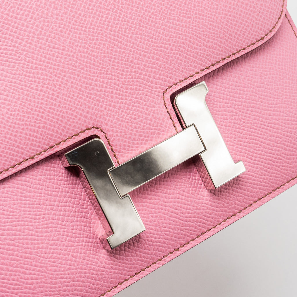 HERMES MINI CONSTANCE EPSOM 5P BUBBLEGUM PINK SHW