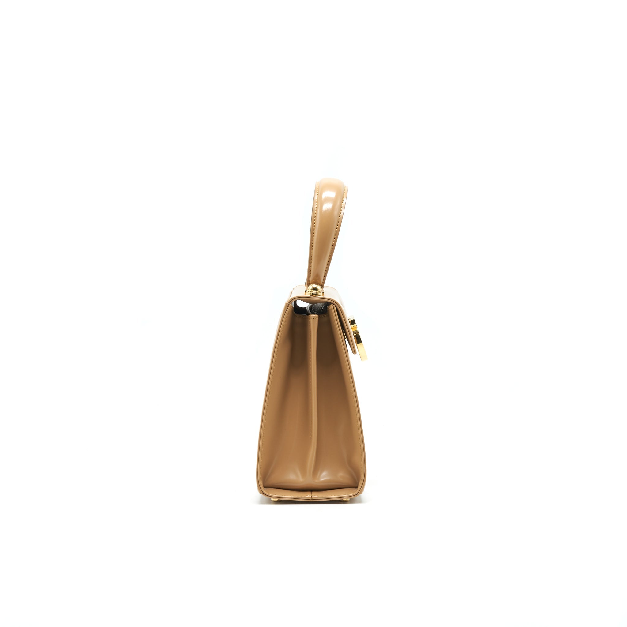 FERRAGAMO GANCINI BAG CAMEL WITH LGHW