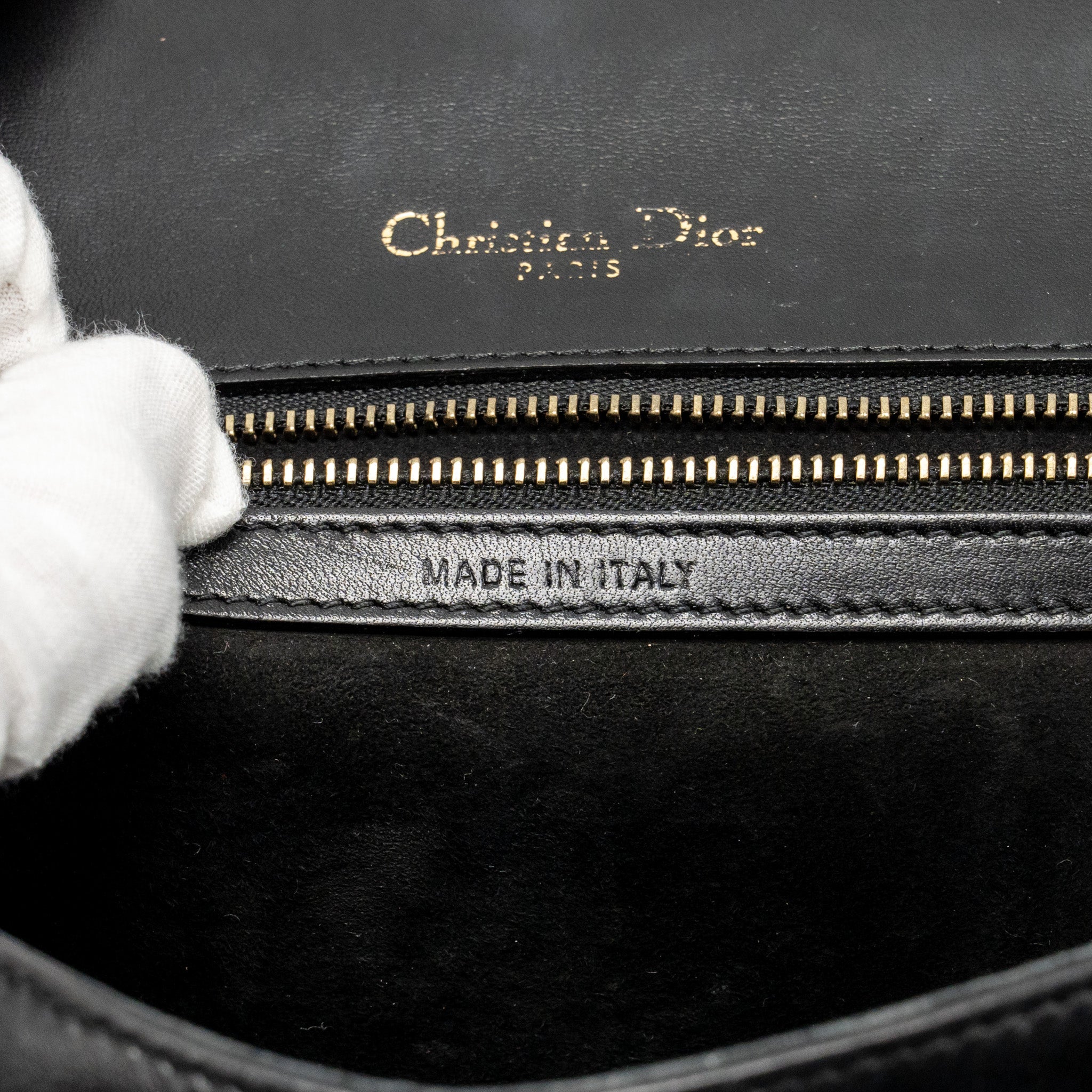 DIOR MEDIUM STUDDED DIORAMA LAMBSKIN BLACK GHW