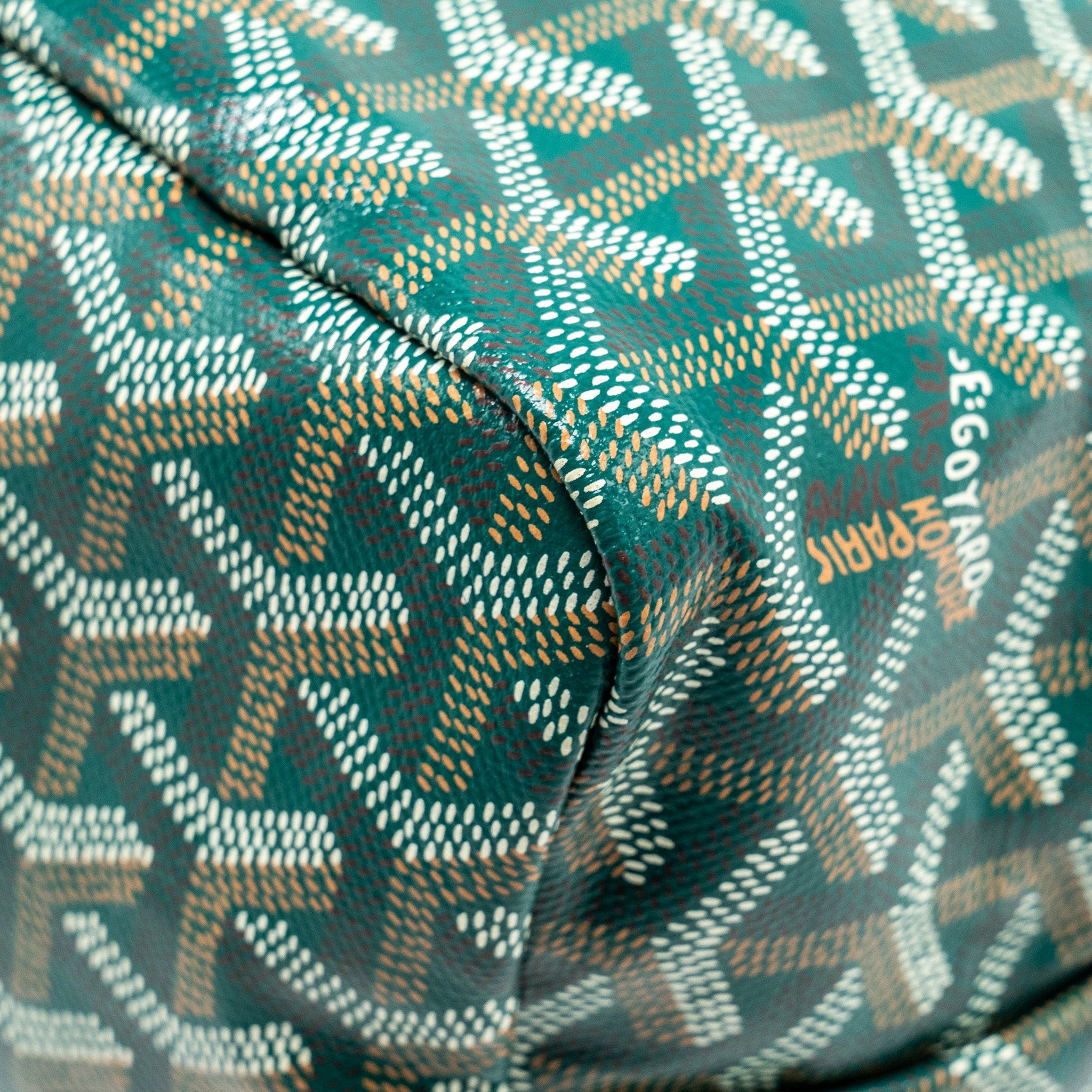GOYARD BOHEME HOBO BAG GOYARDLINE CANVAS / CALFSKIN GREEN SHW