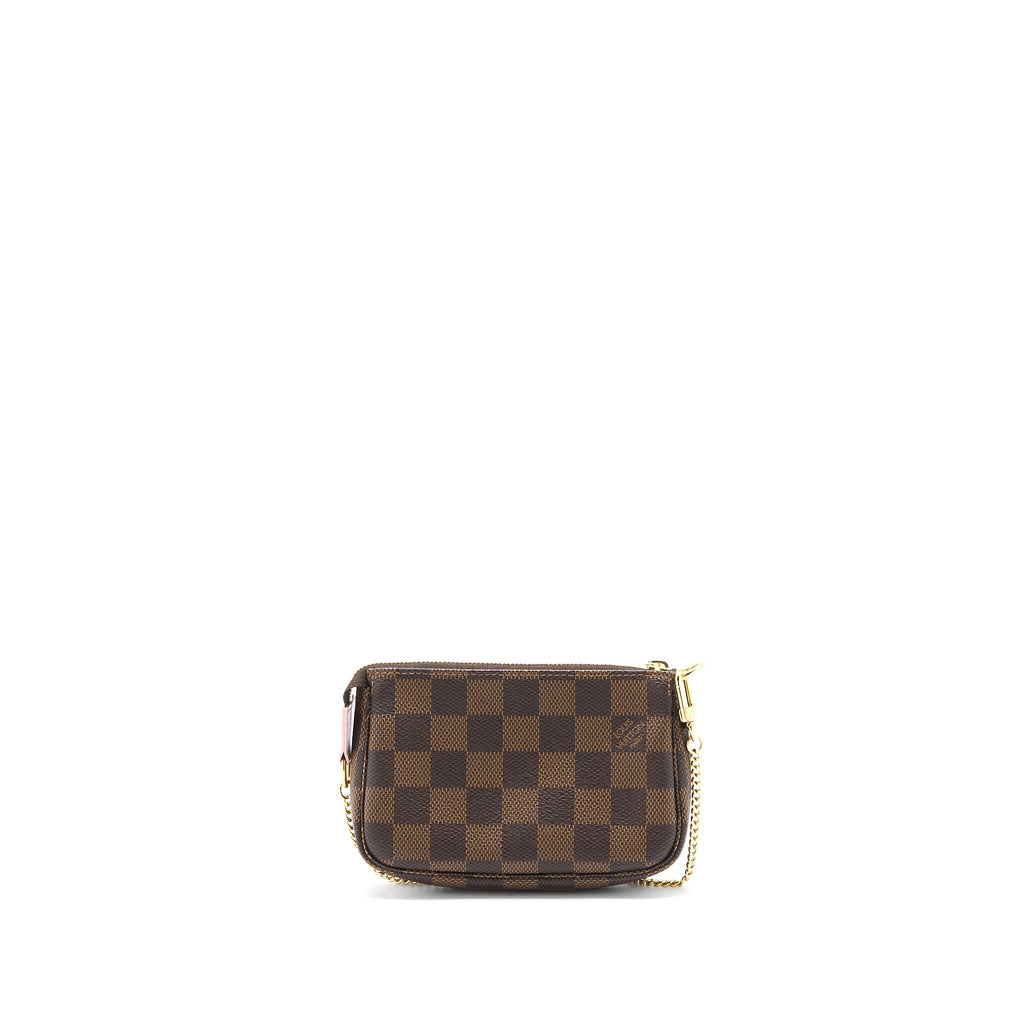 LOUIS VUITTON MINI POCHETTE ACCESSORIES LIMITED VIVIENNE HOLIDAYS DAMIER EBENE CANVAS GHW