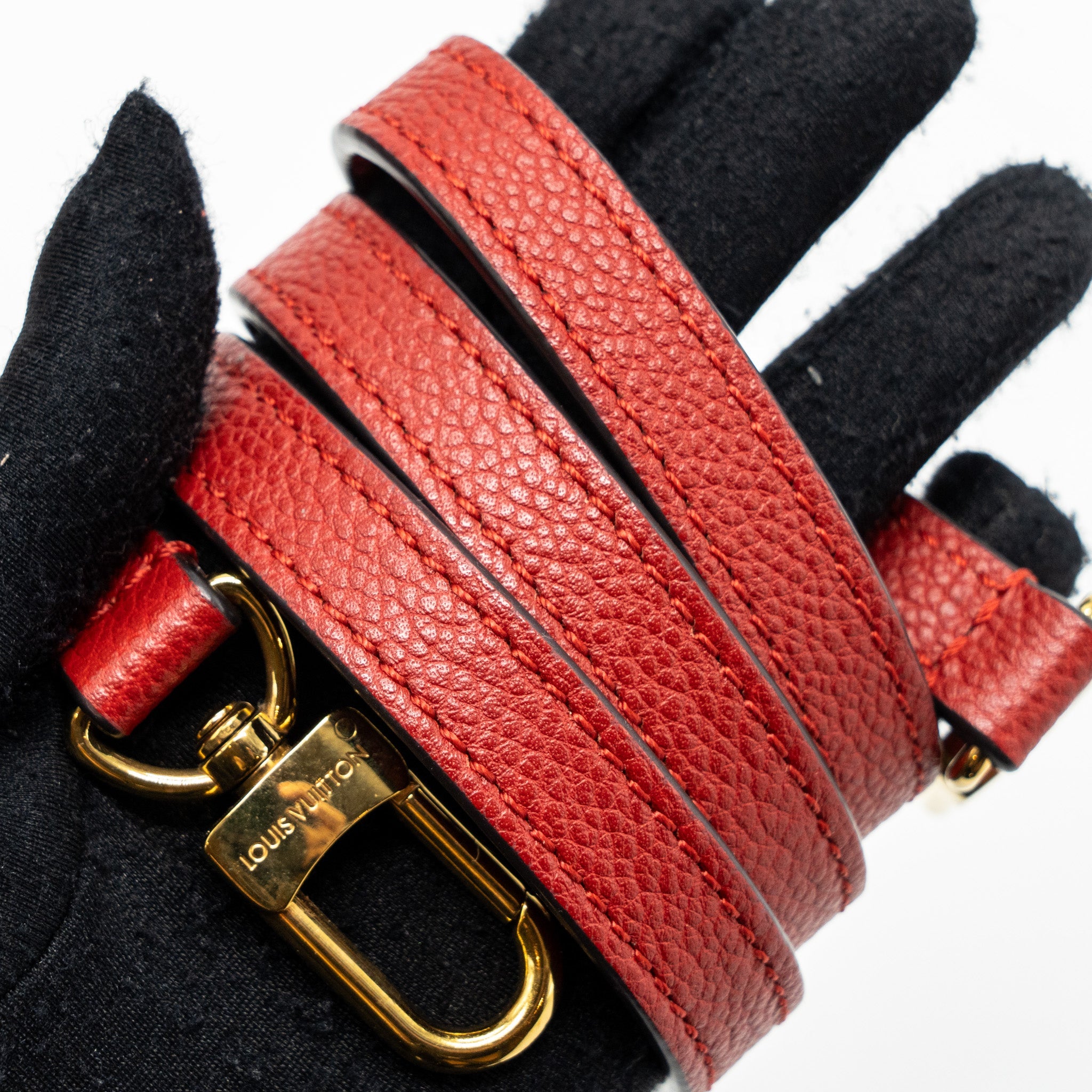 LOUIS VUITTON TOP HANDLE TOTE BAG MONOGRAM CANVAS / RED GHW