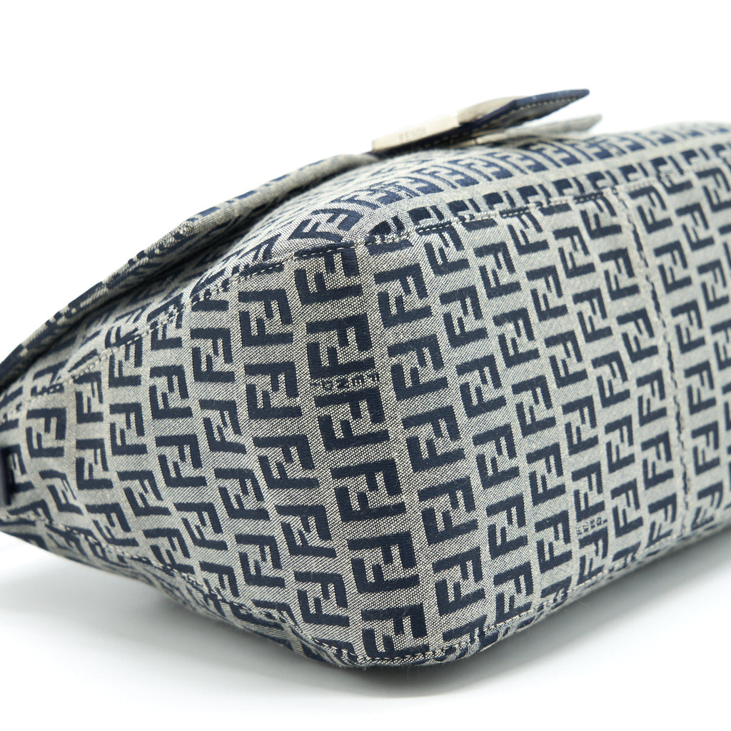 FENDI VINTAGE BAGUETTE SHOULD BAG FABRIC BLACK/GREY SHW