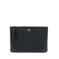 CHANEL QUILTED POUCH WITH TASSEL BLACK LGHW
