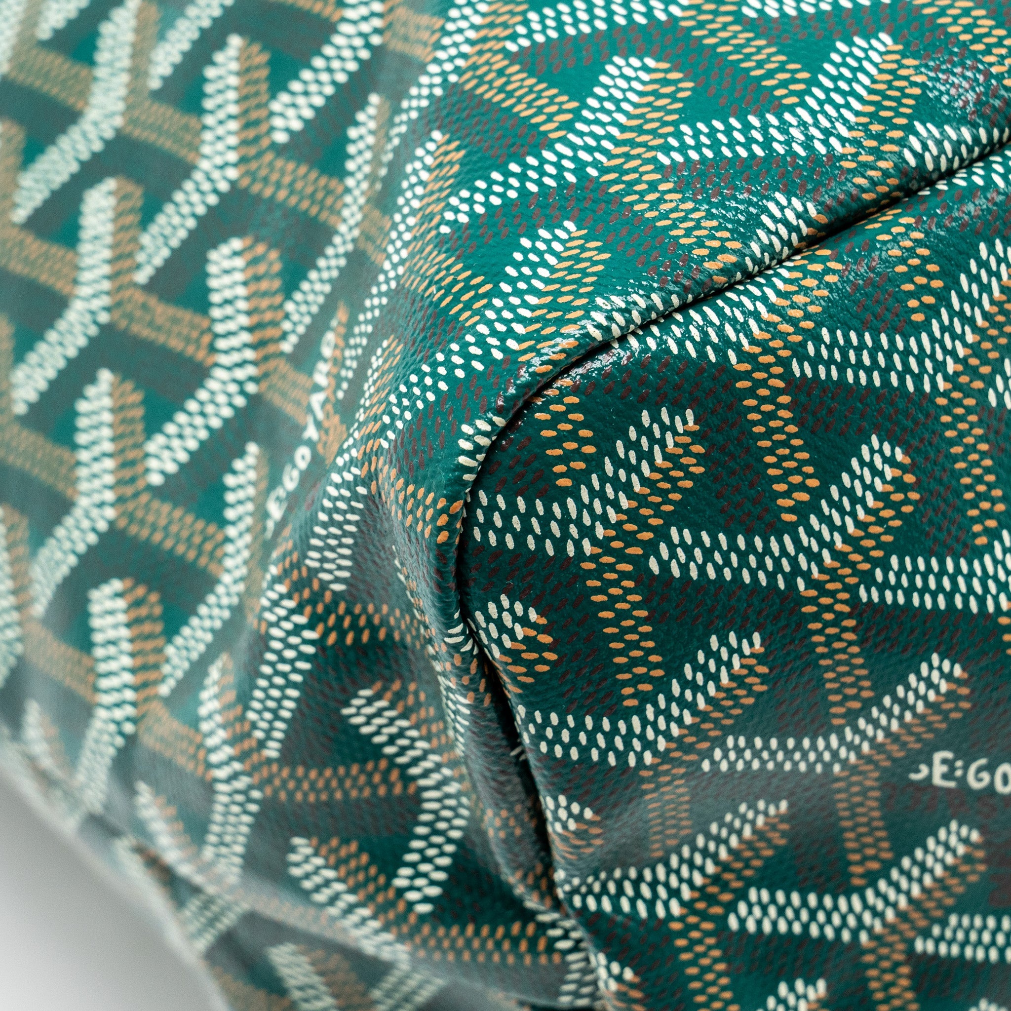 GOYARD BOHEME HOBO BAG GOYARDLINE CANVAS / CALFSKIN GREEN SHW