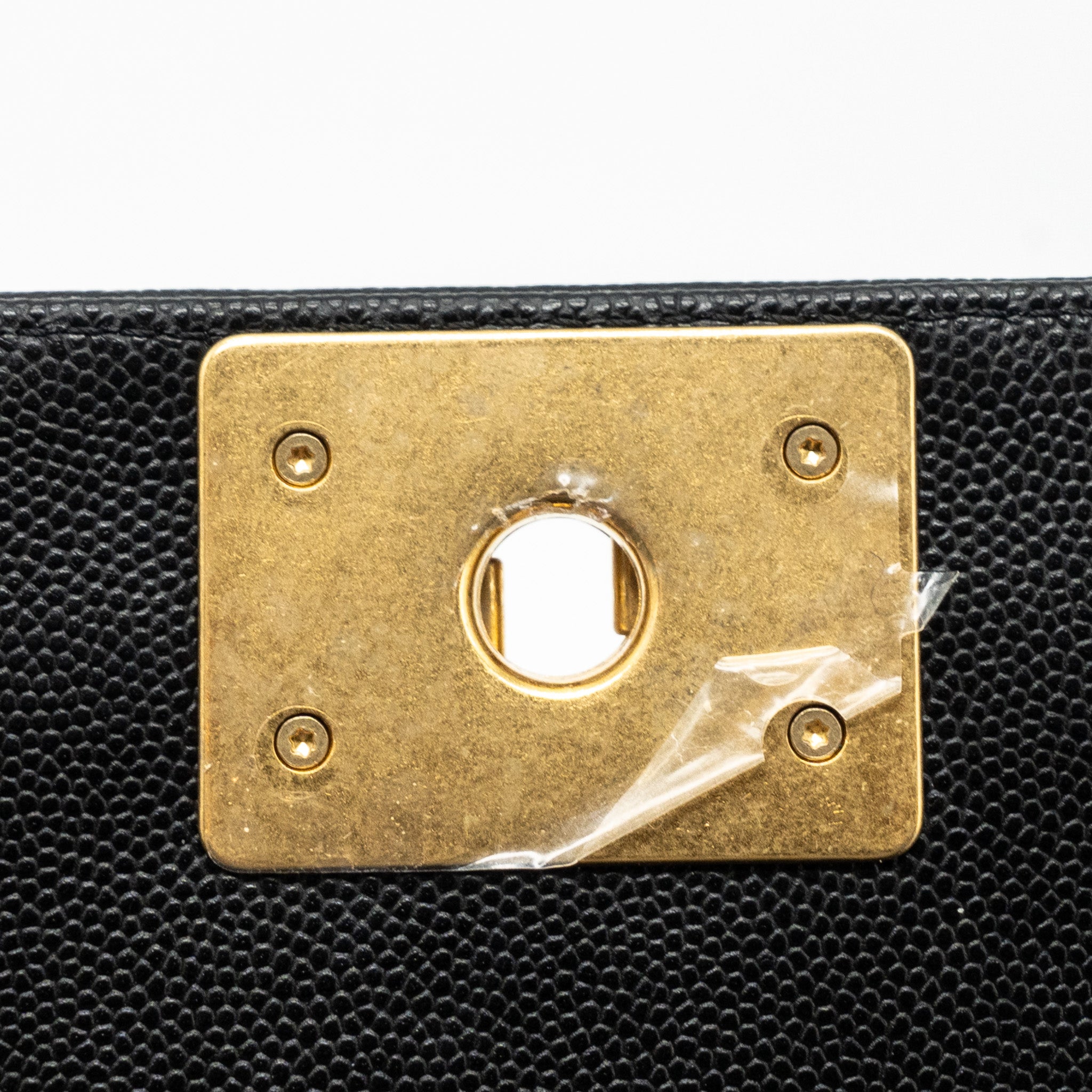 CHANEL SMALL BOY BAG CAVIAR BLACK GHW (MICROCHIP)