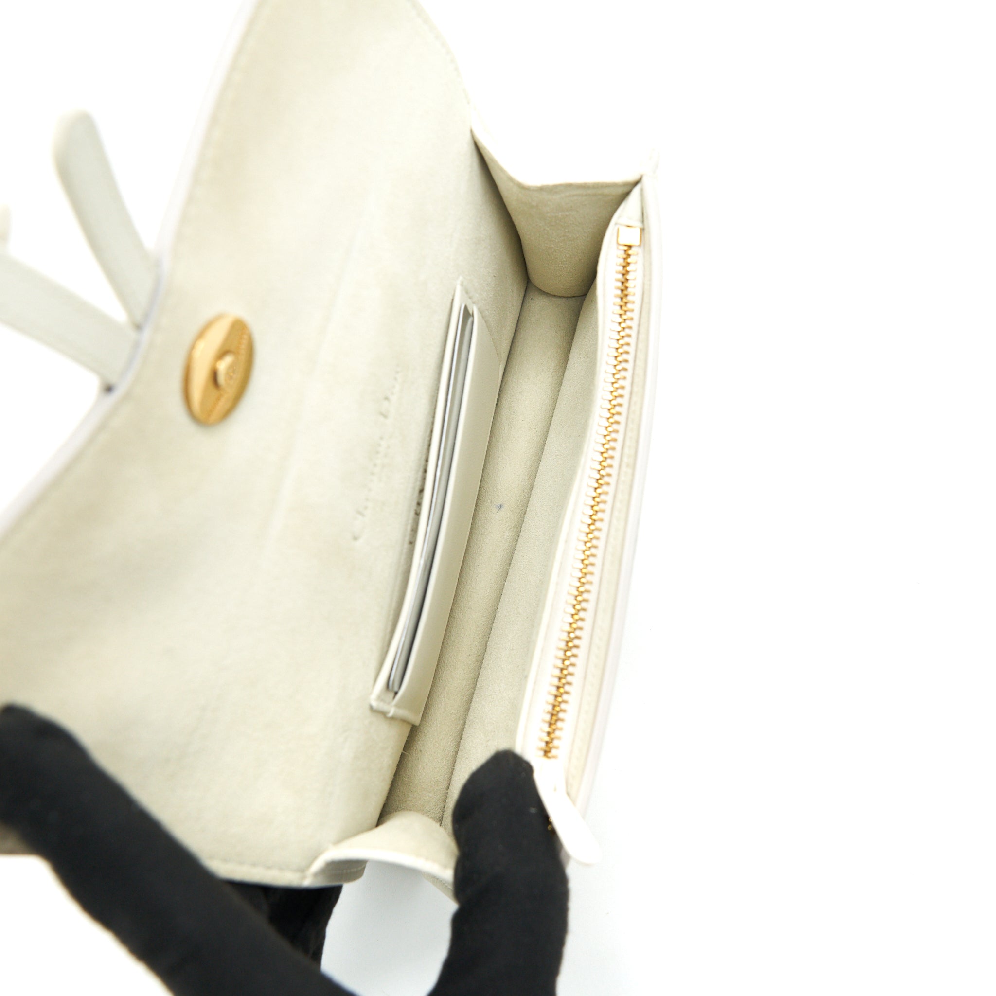 DIOR SADDLE BELT POUCH WHITE