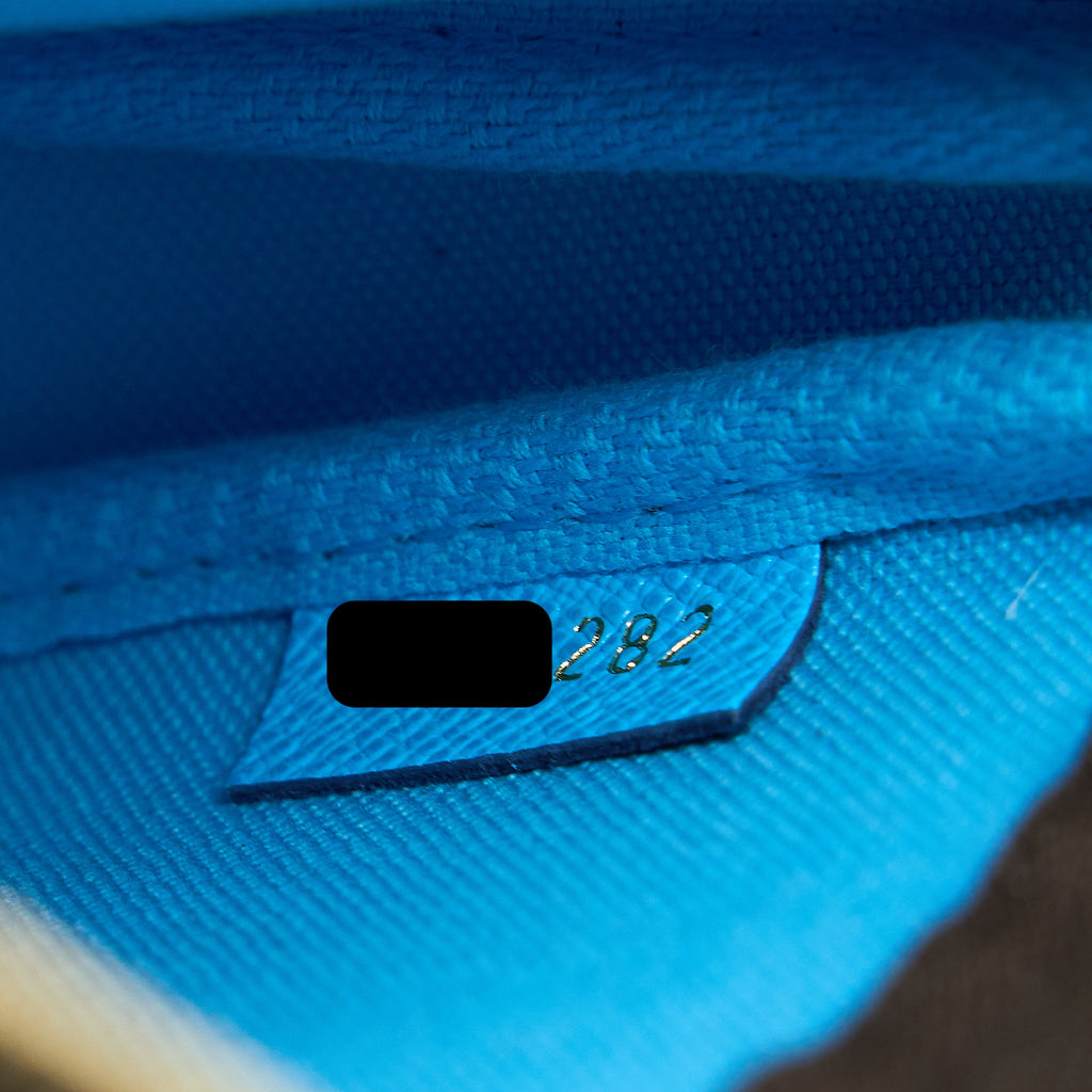 LOUIS VUITTON MINI POCHETTE ACCESSORIES MONOGRAM CANVAS/BLUE GHW