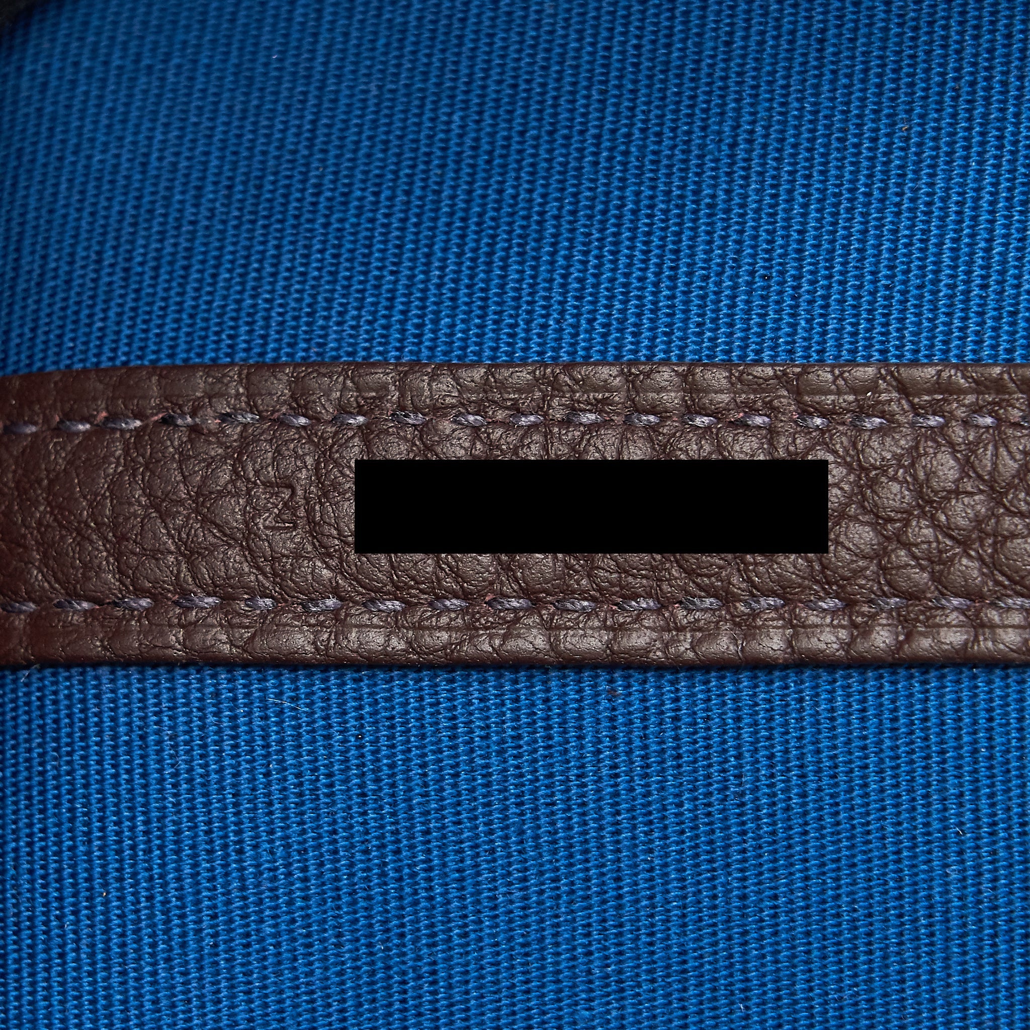 HERMES GARDEN PARTY 30 VERSO BAG, ALEZAN / BLUE OUTREMER/ ROUGE SELLIER