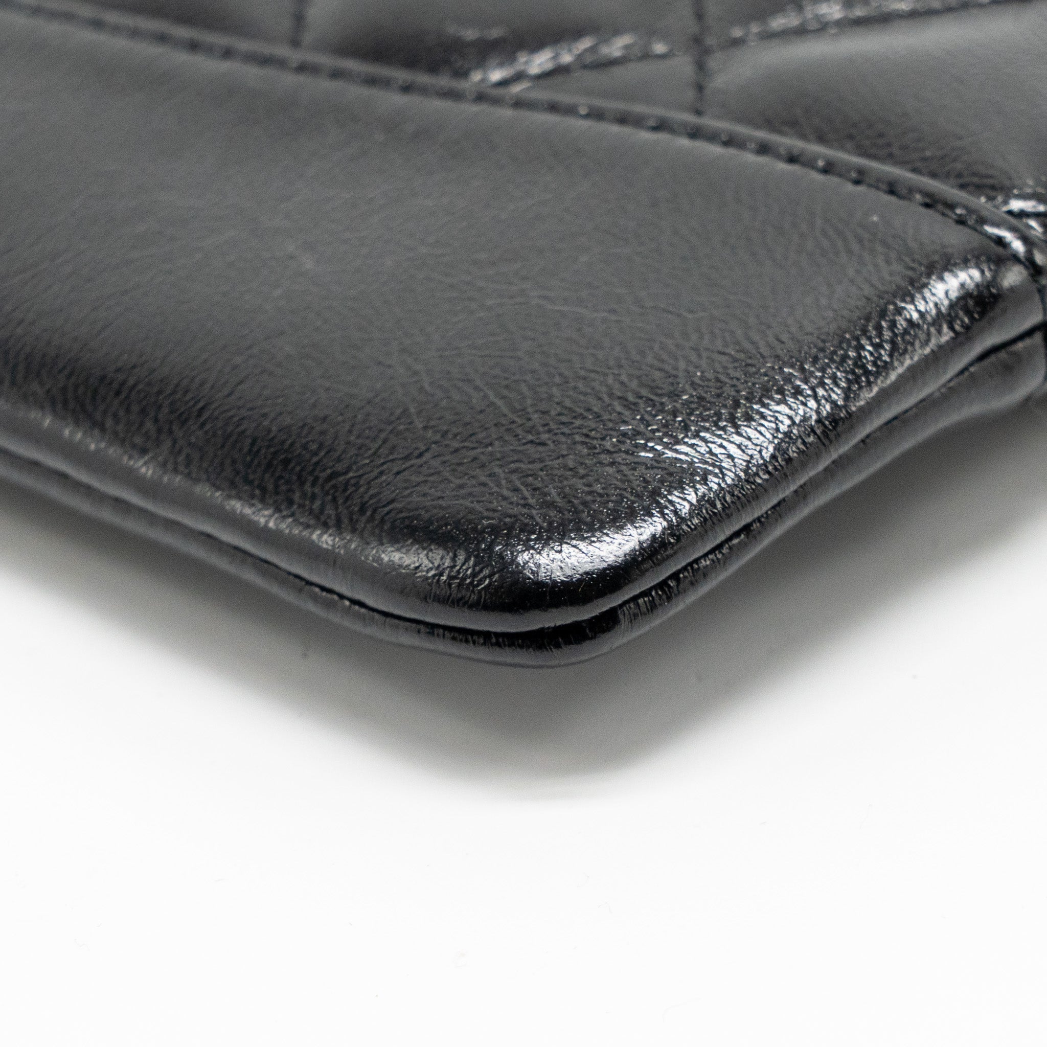 CHANEL 24S MINI 31 CLUTCH BAG SHINY LAMBSKIN BLACK LGHW (MICROCHIP)