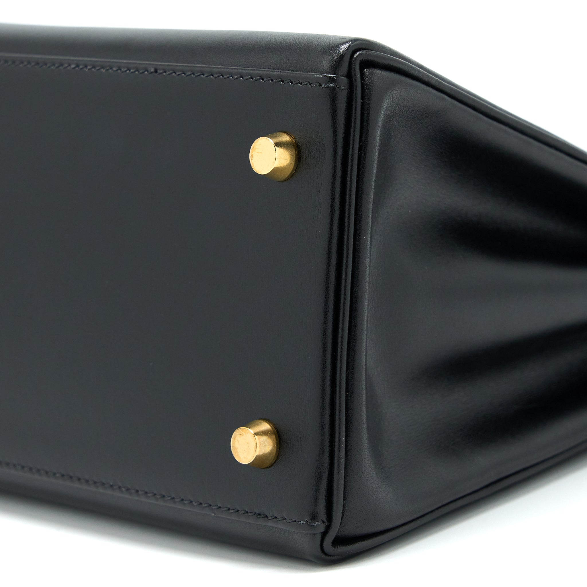 HERMES VINTAGE KELLY 28 BOX BLACK GHW