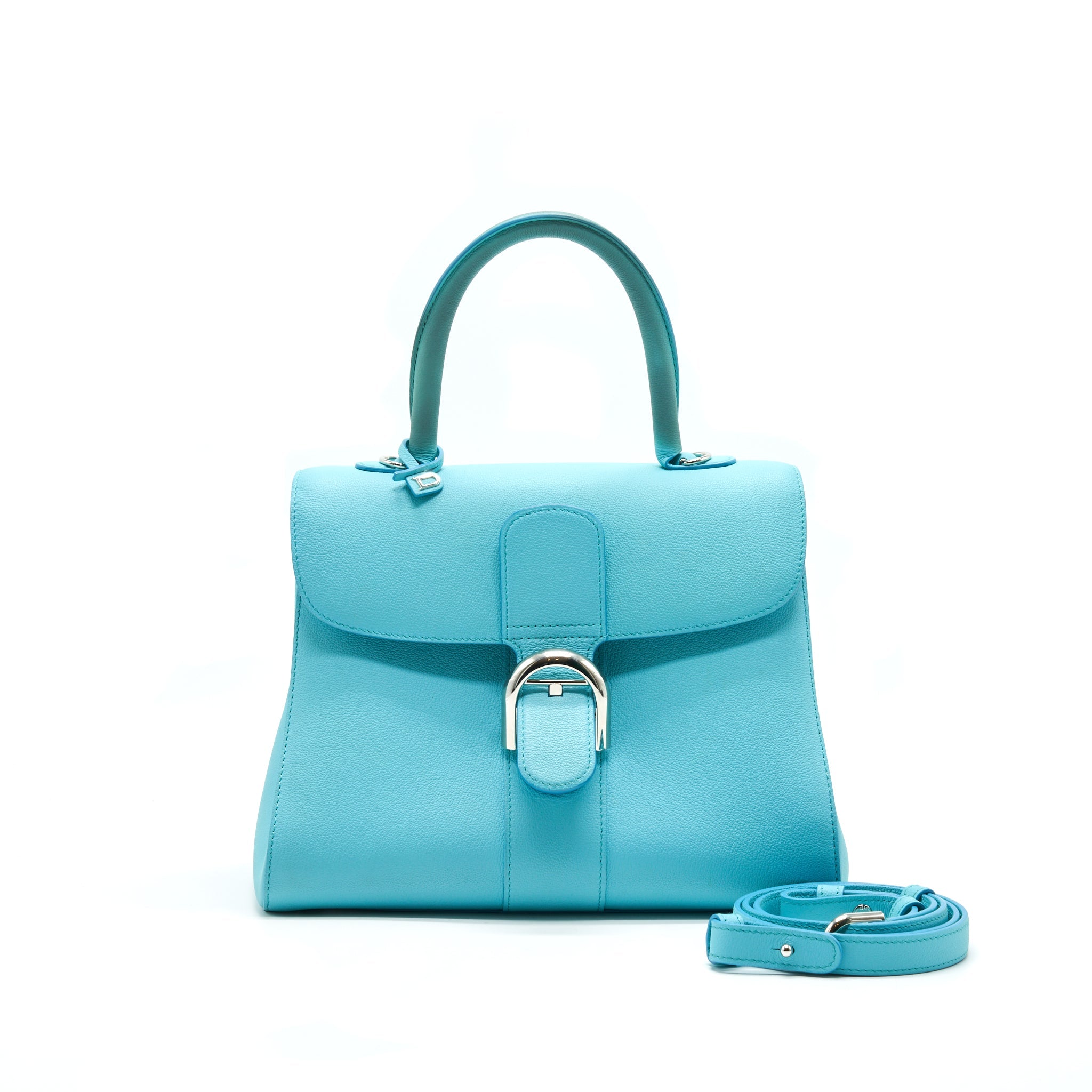 DELVAUX BRILLIANT MM IN TURQUOISE CALFSKIN SHW