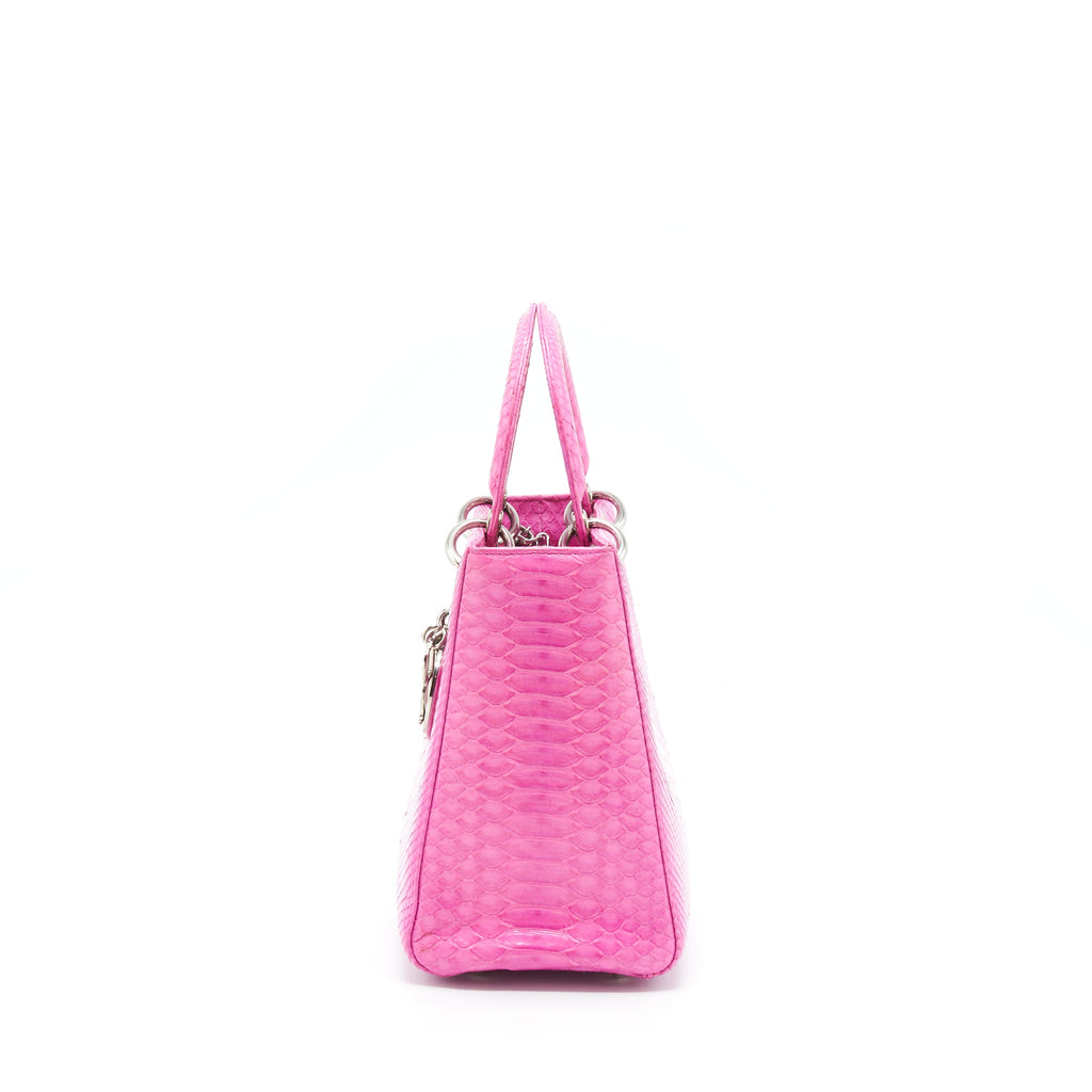 DIOR MEDIUM LADY DIOR PYTHON PINK SHW